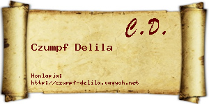 Czumpf Delila névjegykártya